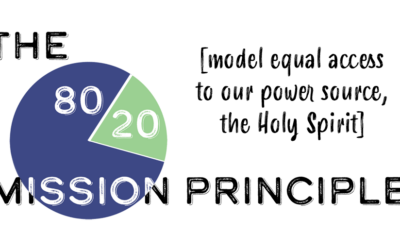 The 80/20 Mission Principle: Model Equal Access to our Power Source, the Holy Spirit