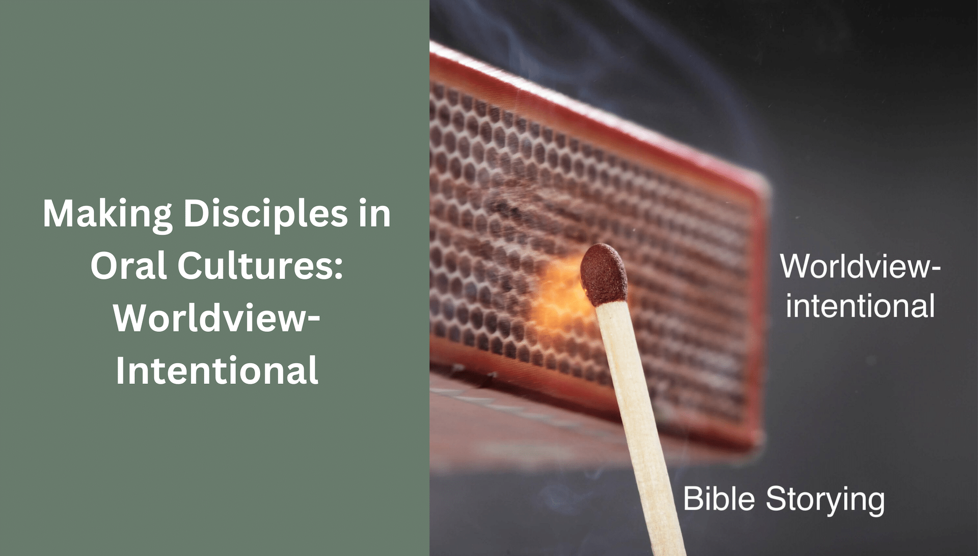 Making disciples in oral cultures: World-view Intentional